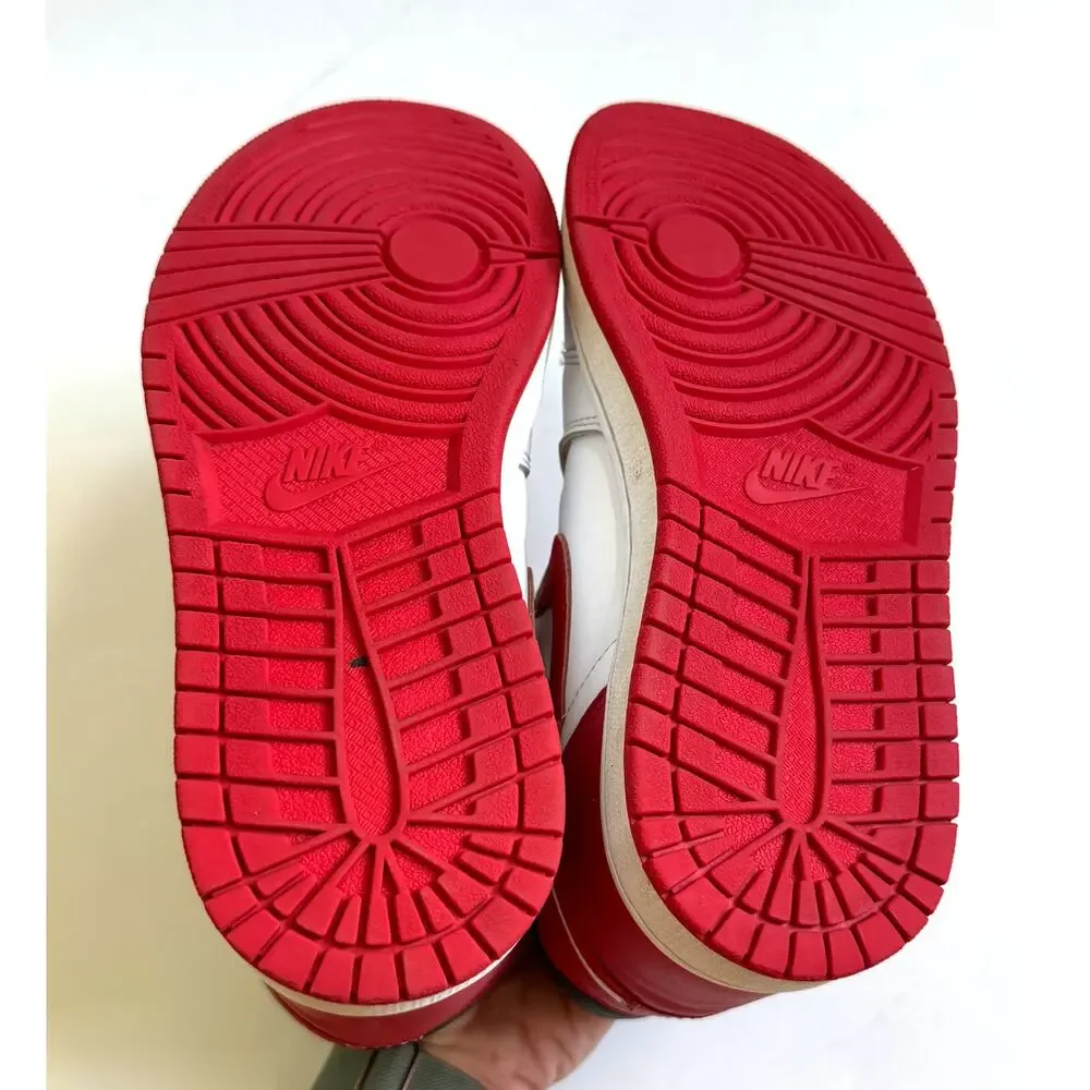 Nike Retro 1 Air Jordan Mid Sneakers Red Black White Size 7 Youth/8.5 Women